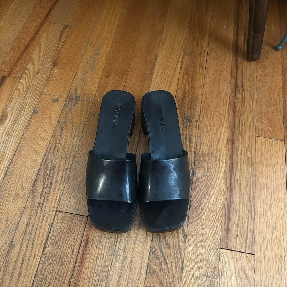 Steve Madden Women's Black Slide Sandals